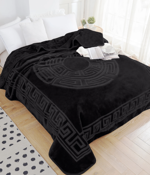Luksuriøst tæppe -  Sort