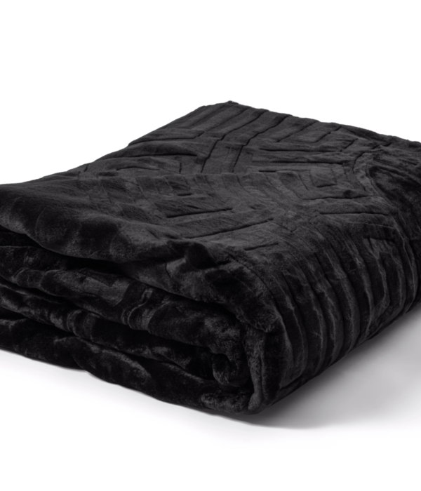 Luksuriøst tæppe -  Sort