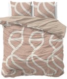 Ferskenbrune lerkonturer - 100% bomuld