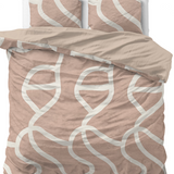 Ferskenbrune lerkonturer - 100% bomuld